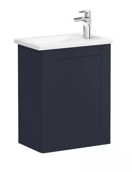 

Тумба с раковиной «Vitra» Root Classic 45 (45/28) подвесная матовый тёмно-синий левая (по петлям)