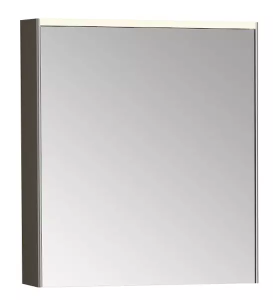 Зеркальный шкаф «Vitra» Core 60/70 с подсветкой антрацит глянцевый левый