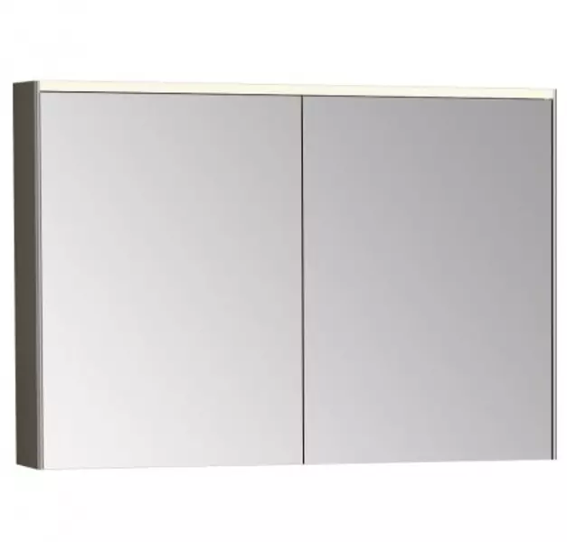 Зеркальный шкаф «Vitra» Core 100/70 с подсветкой антрацит глянцевый
