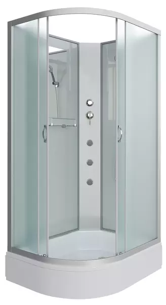 

Душевая кабина «Niagara» NG-33084-14RBKG 100/80 средний поддон матовая/белая без крыши с гидромассажем правая