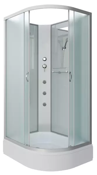 

Душевая кабина «Niagara» NG-33094-14LBKG 100/90 средний поддон матовая/белая без крыши с гидромассажем левая