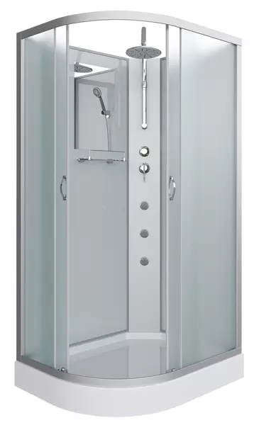 

Душевая кабина «Niagara» NG-3312-14RBKTG 120/80 низкий поддон матовая/белая без крыши с гидромассажем правая