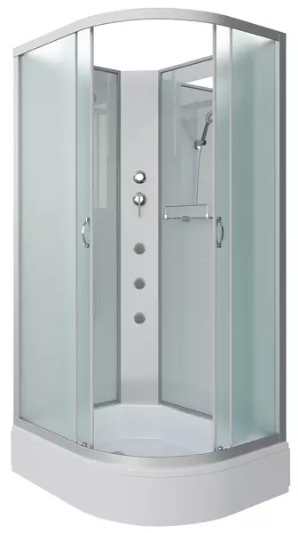 

Душевая кабина «Niagara» NG-33194-14LBKG 110/90 средний поддон матовая/белая без крыши с гидромассажем левая