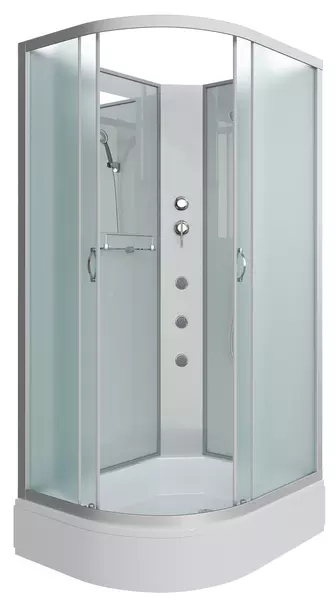 

Душевая кабина «Niagara» NG-33194-14RBKG 110/90 средний поддон матовая/белая без крыши с гидромассажем правая