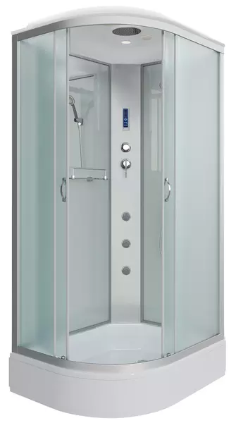 

Душевая кабина «Niagara» NG-33194-14RF 110/90 средний поддон матовая/белая с гидромассажем с электрикой правая