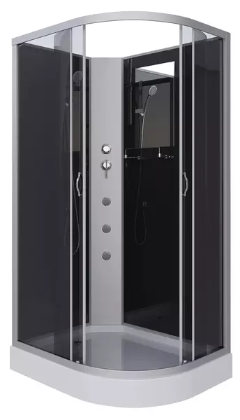 

Душевая кабина «Niagara» NG-3512-14LBKG 120/80 низкий поддон тонированная/чёрная без крыши с гидромассажем левая
