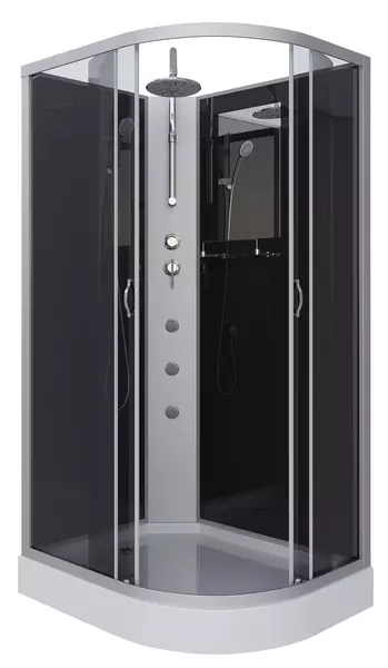 

Душевая кабина «Niagara» NG-3512-14LBKTG 120/80 низкий поддон тонированная/чёрная без крыши с гидромассажем левая