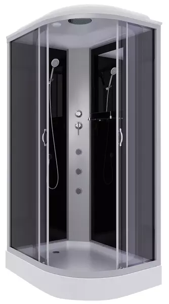 

Душевая кабина «Niagara» NG-3512-14LG 120/80 низкий поддон тонированная/чёрная с гидромассажем левая