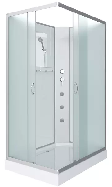 

Душевая кабина «Niagara» NG-43185-14QBKG 110/80 низкий поддон матовая/белая без крыши с гидромассажем