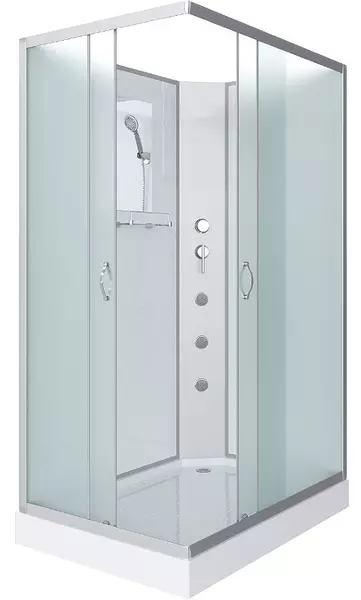 

Душевая кабина «Niagara» NG-43295-14QBKG 120/90 низкий поддон матовая/белая без крыши с гидромассажем