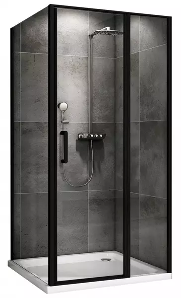 

Душевой угол-ограждение «Abber» Sonnenstrand AG04100BS-S85B 100/85 прямоугольный прозрачный/чёрный без поддона универсальный