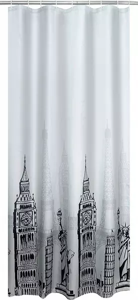 

Штора для ванной «Ridder» Freedom 403240 180/200 белая/чёрная