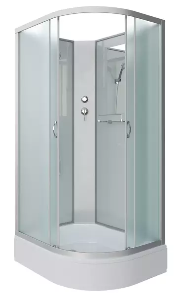 

Душевая кабина «Niagara» NG-33184-14LBK 110/80 средний поддон матовая/серебро без крыши левая