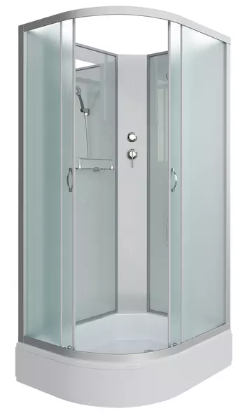 

Душевая кабина «Niagara» NG-33184-14RBK 110/80 средний поддон матовая/серебро без крыши правая
