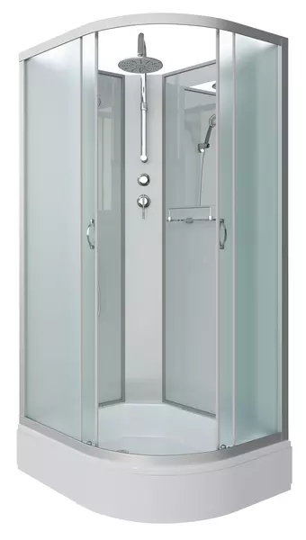 

Душевая кабина «Niagara» NG-33294-14LBKT 120/90 средний поддон матовая/серебро без крыши левая
