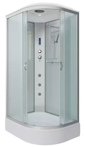 

Душевая кабина «Niagara» NG-33294-14LF 120/90 средний поддон матовая/серебро с гидромассажем с электрикой левая