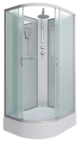

Душевая кабина «Niagara» NG-33294-14RBKT 120/90 средний поддон матовая/серебро без крыши правая