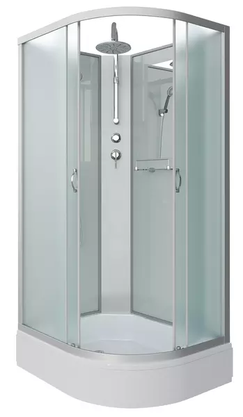 

Душевая кабина «Niagara» NG-33394-14LBKT 130/90 средний поддон матовая/серебро без крыши левая