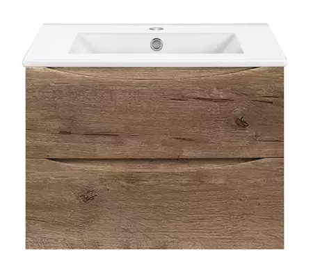 

Тумба с раковиной «Vincea» Mia Slim 70 (71/40 белая) подвесная V.Oak