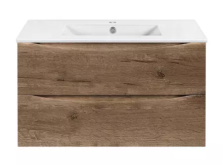 

Тумба с раковиной «Vincea» Mia Slim 90 (91/40 белая) подвесная V.Oak