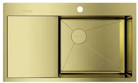 

Мойка для кухни «Omoikiri» Akisame 86-LG-R Side 86/51 нержавеющая сталь светлое золото правая