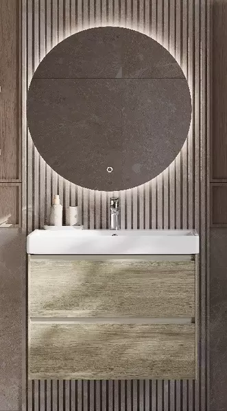Мебель для ванной подвесная «Roca» Ona 80 тёмный вяз - фото 1