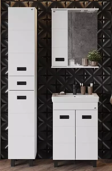 Мебель для ванной «Onika» Балтика-Квадро Black 55.11 белая