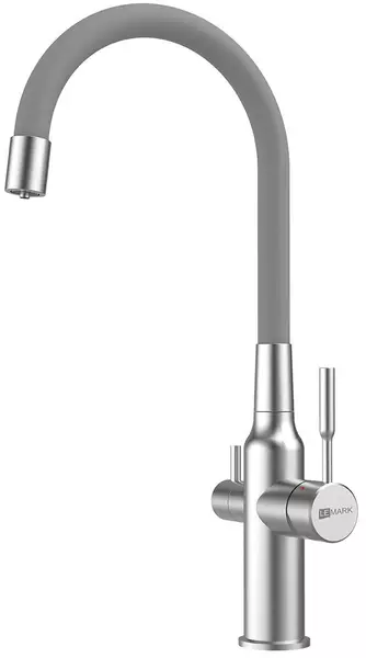

Смеситель для кухни с подключением к фильтру «Lemark» Expert LM5083S-Gray сталь/серый