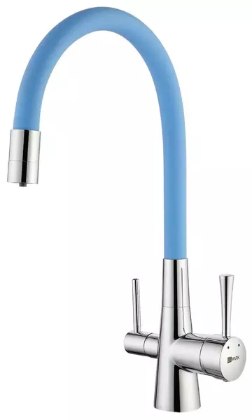 

Смеситель для кухни с подключением к фильтру «Lemark» Expert LM3075C-SkyBlue хром/голубой