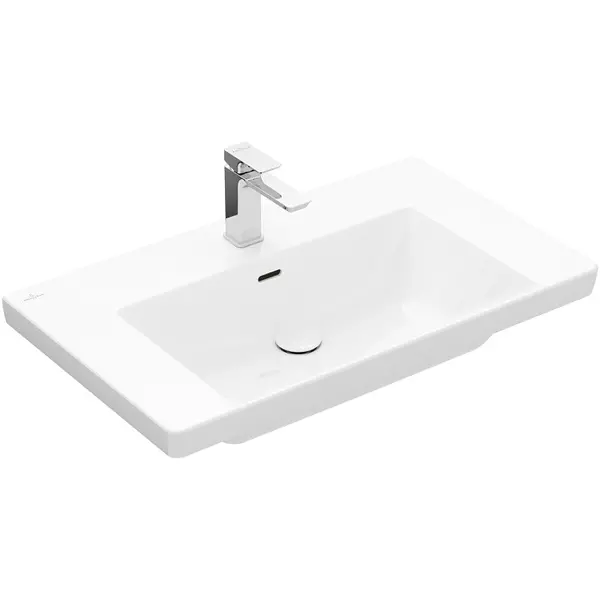 

Раковина «Villeroy & Boch» Subway 3.0 80/47 4A708001 фарфоровая альпийский белый