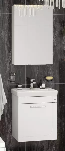 Мебель для ванной подвесная «Onika» Ирис 50.01 белая - фото 1