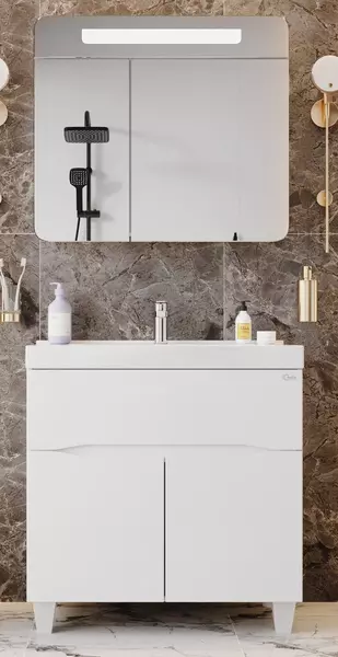 

Мебель для ванной «Onika» Стрим 80.12 белая