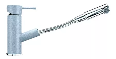 

Смеситель для кухонной мойки «Ulgran» U-009-342 с выдвижным изливом графит