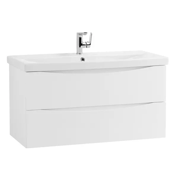 

Тумба с раковиной «Belbagno» Marino 90 (BB-0323-90-LVB) подвесная Bianco Lucido