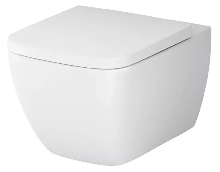 

Подвесной унитаз безободковый «Am.Pm» Gem FlashClean C901701SC белый с сиденьем дюропласт с микролифтом