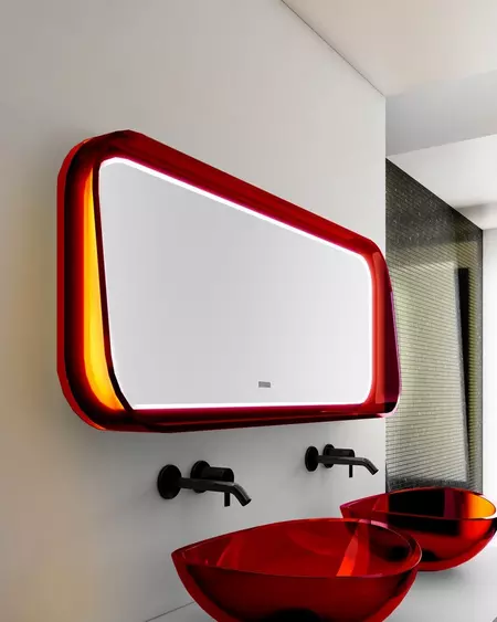 Зеркало «Abber» Kristall AT6702Rubin с подсветкой красное