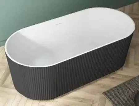 

Ванна акриловая «Esbano» Tortuga 170/80 с ножками с сифоном белая/чёрная