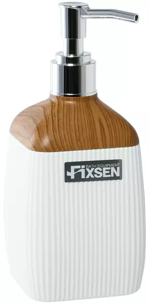 

Дозатор для мыла «Fixsen» White Wood FX-402-1 на стол белый/тёмное дерево
