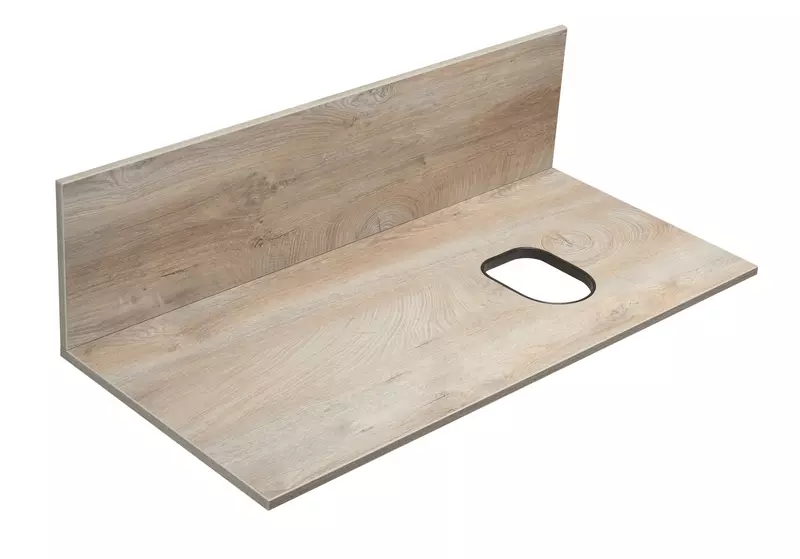 

Мебельная столешница «Aquaton» Мишель 100 с панелью 1A277103MIX40 ЛДСП дуб Эндгрейн