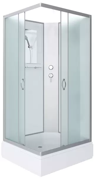

Душевая кабина «Niagara» NG-33084-14QBK 100/80 средний поддон матовая/белая без крыши универсальная
