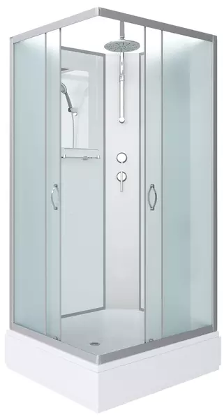 

Душевая кабина «Niagara» NG-33084-14QBKT 100/80 средний поддон матовая/белая без крыши универсальная