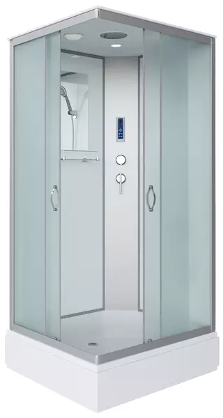 

Душевая кабина «Niagara» NG-33084-14QP 100/80 средний поддон матовая/белая с электрикой универсальная