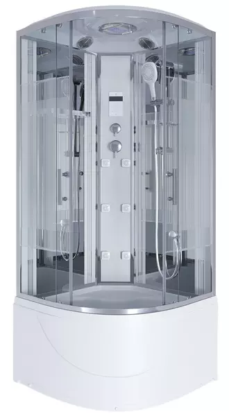 

Душевая кабина «Niagara» NG-708-01 90/90 высокий поддон прозрачная с рисунком/зеркальная с гидромассажем с электрикой