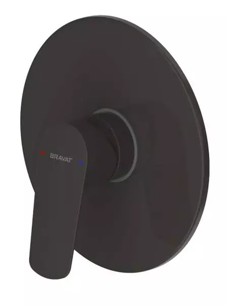 

Внешняя часть смесителя «Bravat» Rhein PB8429564BWENG чёрный матовый