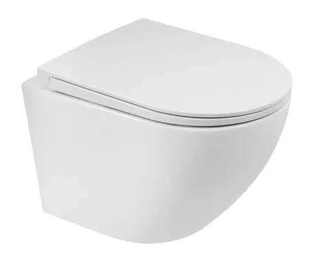 

Подвесной унитаз безободковый «Belbagno» Sfera-R BB046CHR/BB902SC белый с сиденьем дюропласт с микролифтом белое