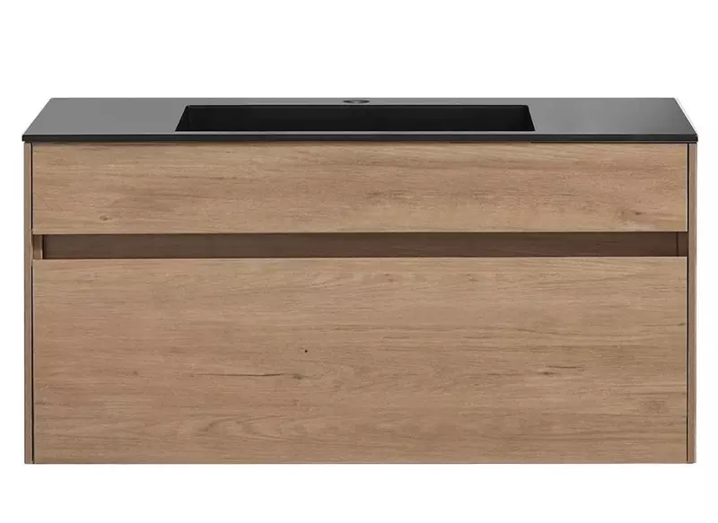 

Тумба с раковиной «Vincea» Chiara 100 с 1 ящиком (100/48 черная) подвесная N.Oak
