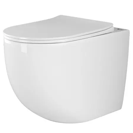 

Приставной унитаз безободковый «Ceramica Nova» Mia Rimless CN1810 белый с сиденьем дюропласт с микролифтом белое