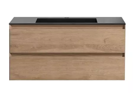 

Тумба с раковиной «Vincea» Luka 100 с 2 ящиками (100/48 черная) подвесная N.Oak