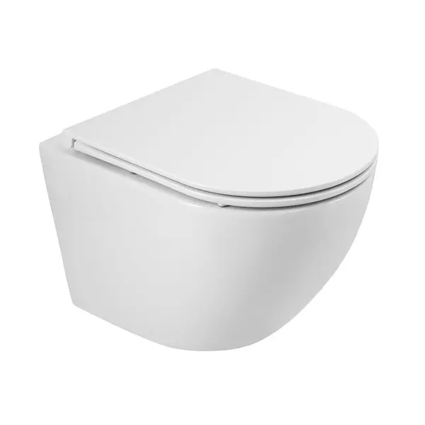 

Подвесной унитаз безободковый «Belbagno» Sfera-Tor TOR/BB870SC белый с сиденьем дюропласт с микролифтом белое