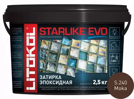 

Эпоксидная затирка «Litokol» Starlike Evo S.240 Moka 2,5 кг L0499220004